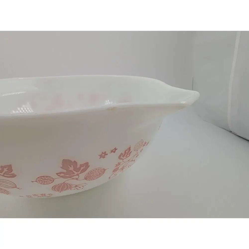 VTG 2 Set Pyrex Gooseberry Cinderella Mixing Bowls #444 4qt & #443 2.5qt SCUFFS